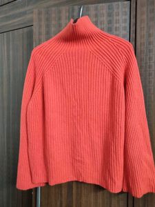 SALE 🛍️ Orange Knit High Neck