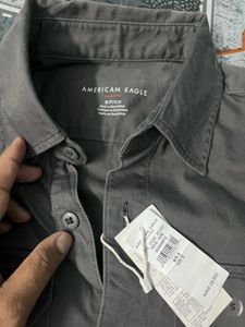 American Eagle Outfitters Gray Long Sleeve Shirt