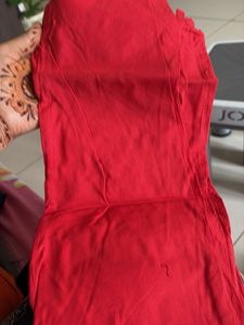 Orange Embroidered Kurta With Churidaar Dupatta