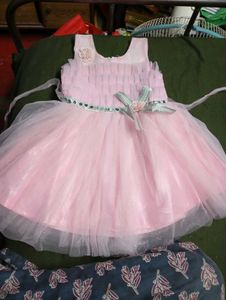 Pink Tulle Flower Girl Dress