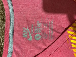 Nike Pink V-Neck Graphic Tee