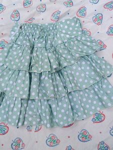 Cute Polka Dot Ruffle Skirt