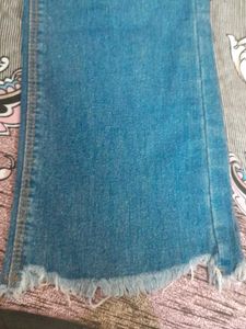Frayed Hem Flare Jeans