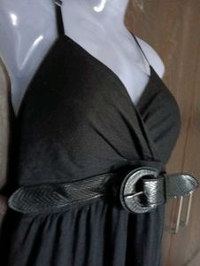 Black Belted Maxi Dress
