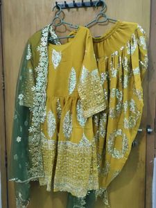 Elegant Mustard Kurta Set