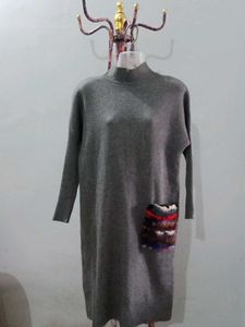 turtle neck bodycon dress