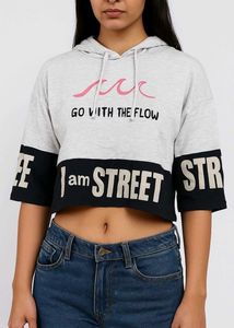 aesthetic y2k grey crop hoodie / jacket 🎀✨