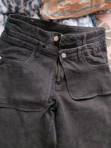 Unique Black Wide Leg Jeans