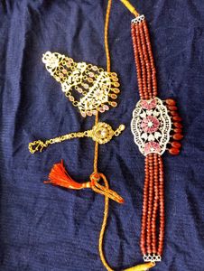Jhumar, Tika And Choker Set