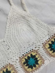 White crochet top