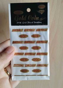 Gold Coin Chain - 24k Plated - 2 PCS