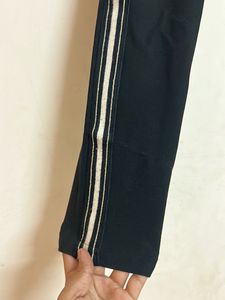Black Trouse With Side Glittery Strips