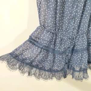 Korean imported blue starry night top