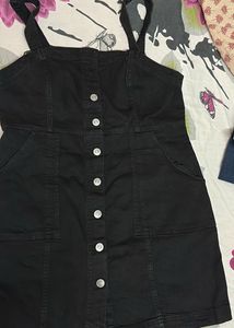 Button Down Pinafore Shaped Dress