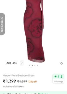 Floral Bodycon Dress 💌