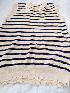 Striped Knit Vest