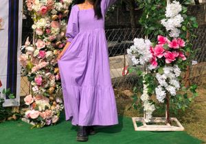 Zara Lavender Tiered Maxi Dress