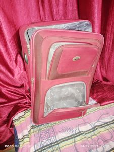 ✅Red ♥️ Color Two Wheeler Trolley Bag Used