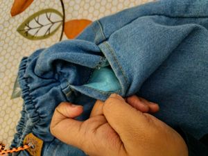 Light Blue Elastic Waist Jeans