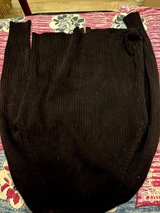 Black Zip-Up Knit Jacket