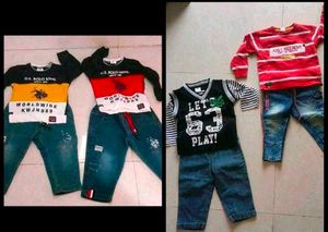 Combo Of 4 Denim Tshirt Set