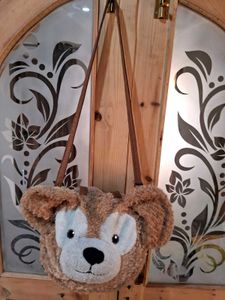 Duffy Cute Bear Face Plush Tote Bag