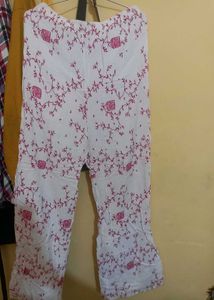 Pink White Kurta Palazzo Set
