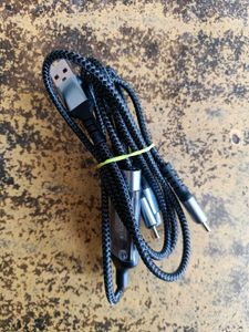 3 in 1 100w/6A Charging Cable