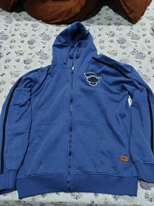 Blue Zip-Up Hoodie