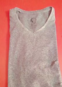 Gray V-Neck Tee