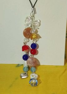 Beaded Bow Phone Charm