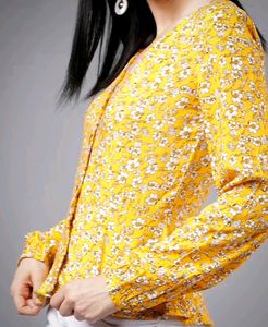 Floral Printed Peplum Top