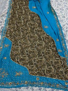 Heavy Georgette Handwork Saree