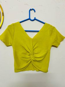 Cute Yellow Crop Top
