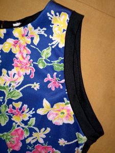 Assymetrical Sleeveless Floral Top
