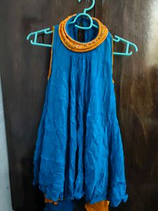 Blue Ethnic Top with Beads