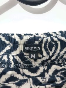 Printed Black &amp; White Palazzo Pants