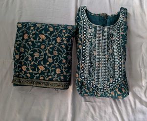 Elegant Green Sharara Kurta Set