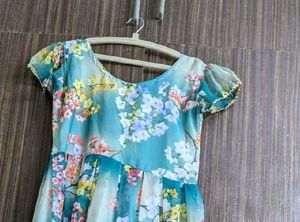 Anarkali With Lace Duppatta