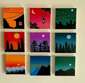 6 Set Mini Paintings