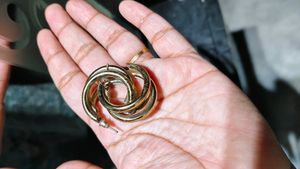 Golden Trio Hoops Earrings