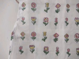 Colourful Motif White Tunic