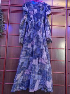 Patchwork Print Maxi Dress