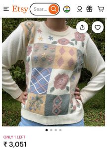Vintage Floral Patchwork Sweater