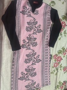 Floral Print Kurti with Long Sleeves