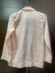 Blush Pink Striped Pajama Shirt – EBLIN