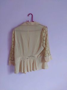 Lace Sleeve Blazer