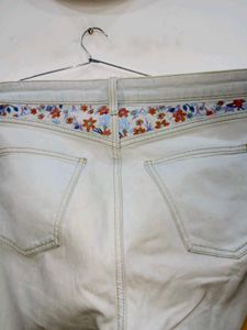 Embroidered Distressed Celebrity Jeans