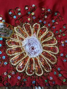 Embroidered Red Fabric
