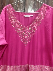 Pink Golden Wedding Gown